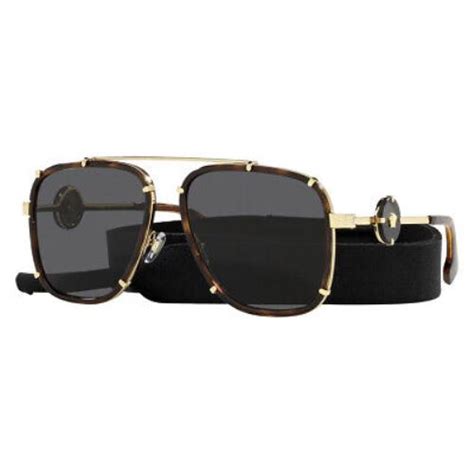 Versace VE2233 60 Dark Grey & Havana Sunglasses 